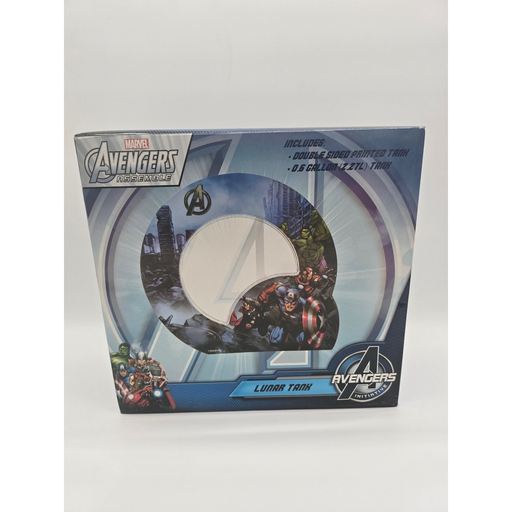 Marvel Avengers Assemble Lunar Tank 0.6 Gallon Fish Tank Double Sided‎ Painted